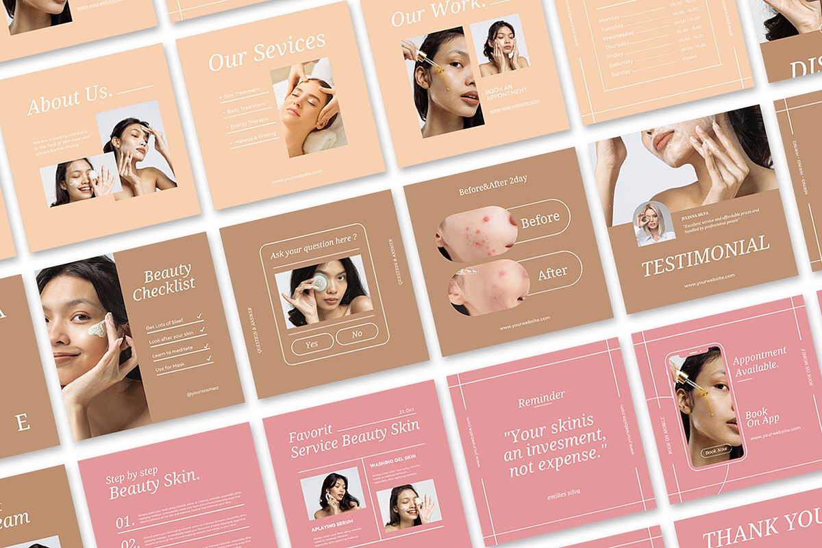Beauty Skincare | Social Media Kit, a Social Media Template by ONESADYA (Photo 2 of 9)