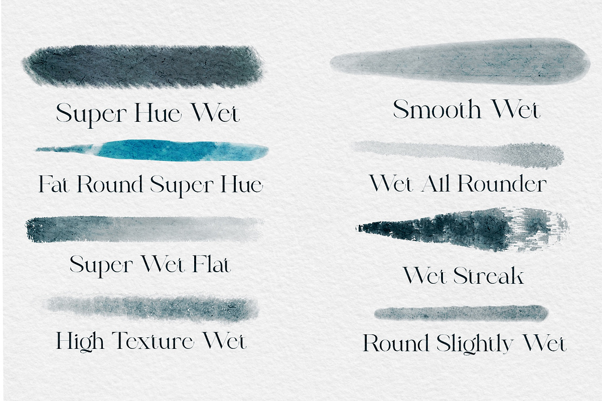Acquarello Wet Procreate Brushes, a Brush Add-On by KJP Designs (Photo 2 of 10)