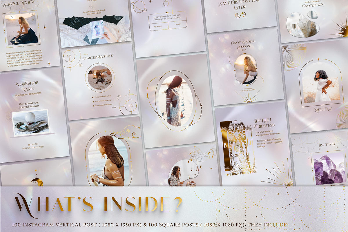 Spiritual Instagram Post Templates, a Social Media Template by Under My Cozy Roof (Photo 3 of 9)