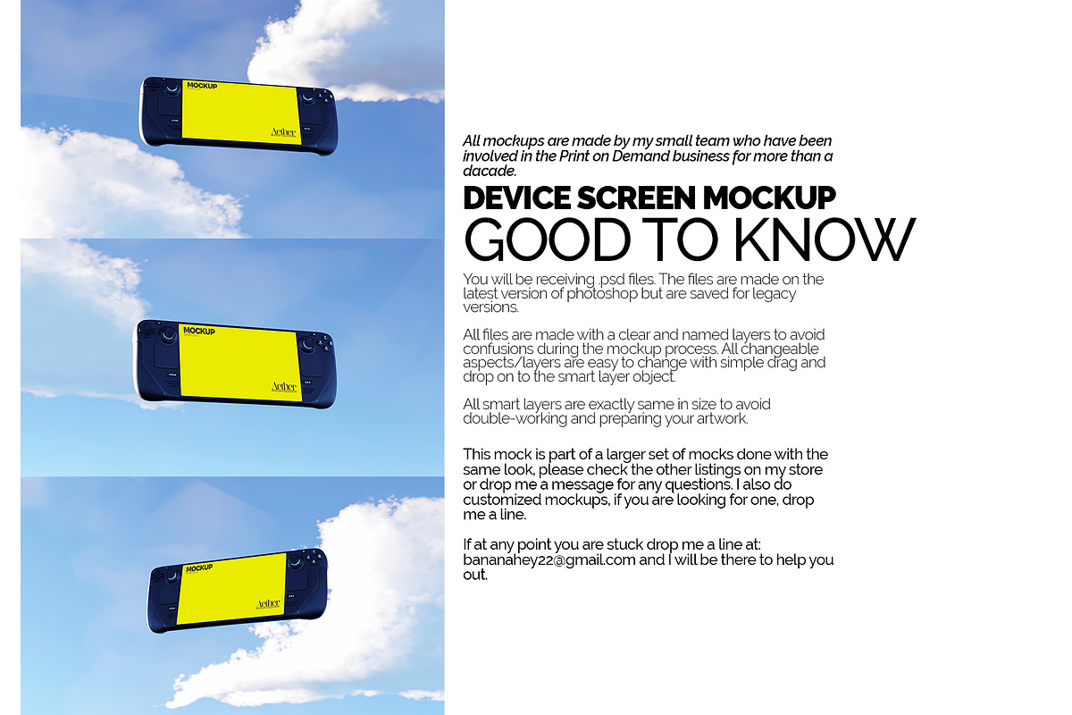 Steam Deck Screen Mockup Bundle, a Device Mockup by Banana Mockups (Photo 6 of 6)