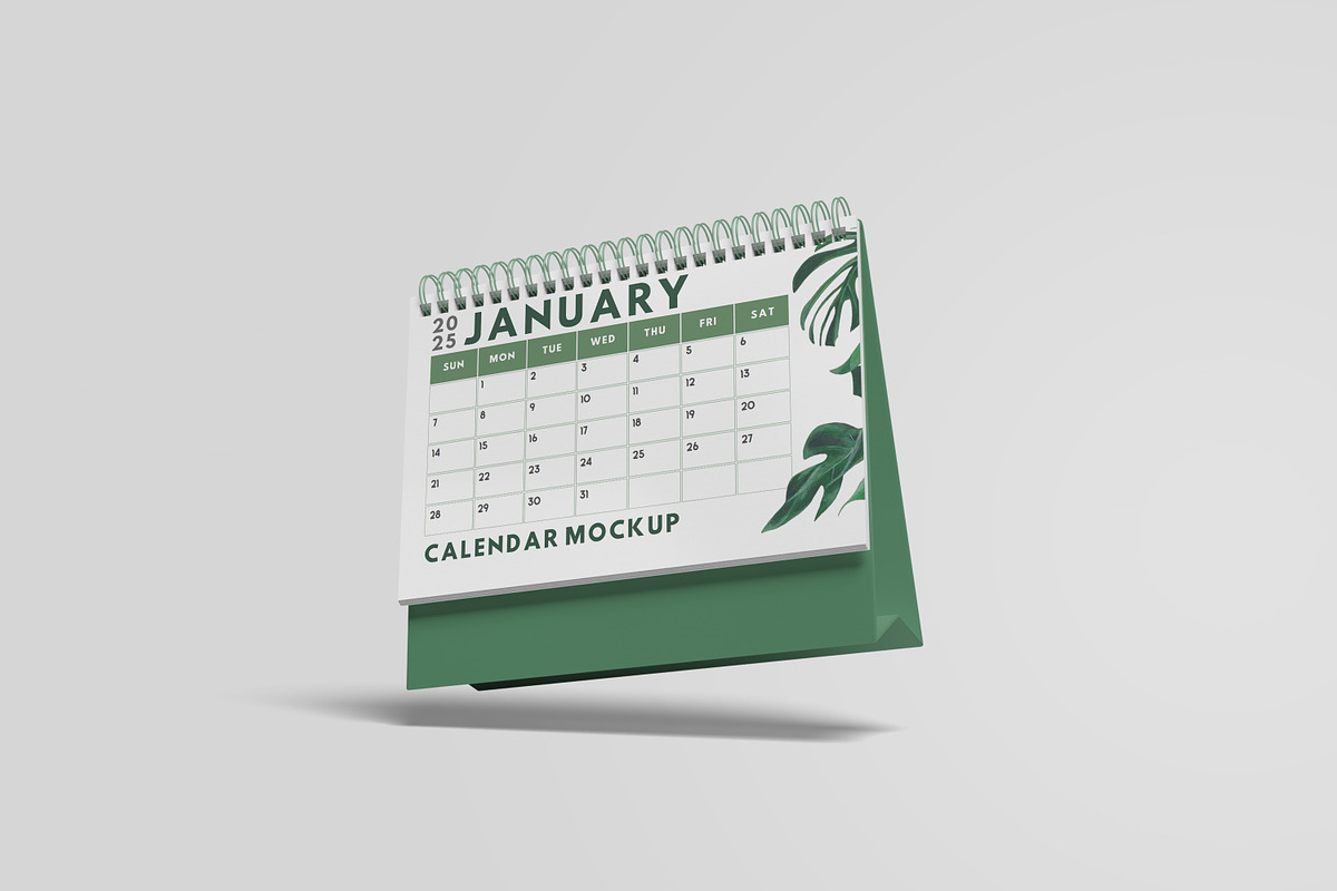 Floating Table Calendar Mockup