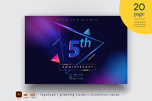 Anniversary Logo-Colorful Background, a Graphic by OtpirusGraphic