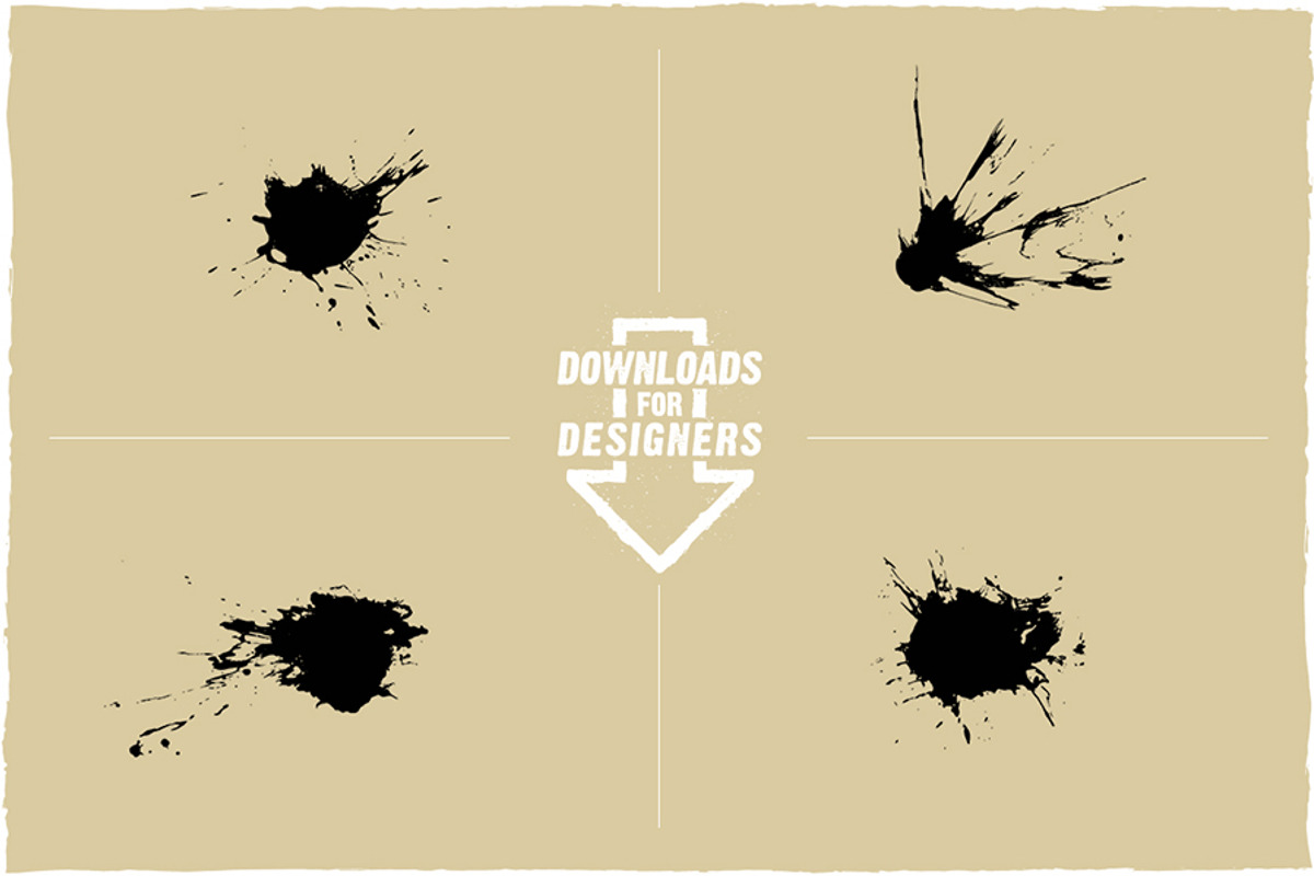 Sprays and Splats - Vector Pack, a Texture Graphic by Downloads for Designers (Photo 6 of 6)