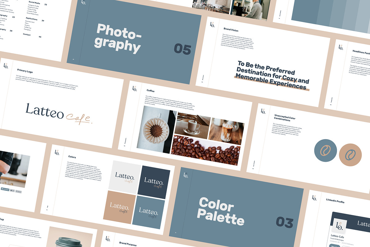 Latteo - Brand Guidelines Template, a Branding & Logo Template by Hamdi Designs (Photo 3 of 10)