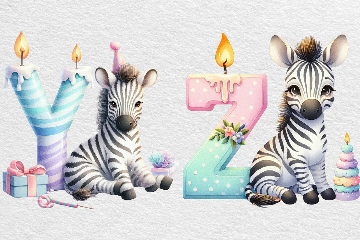Birthday Zebra Alphabet, an Illustration by Black Bird Studio (Photo 5 of 6)