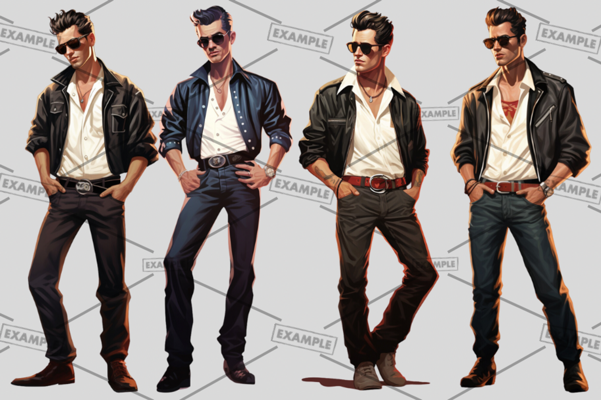 Rockabilly Men Bundle of 33, a Graphic by Jay Major Designs (Photo 6 of 11)