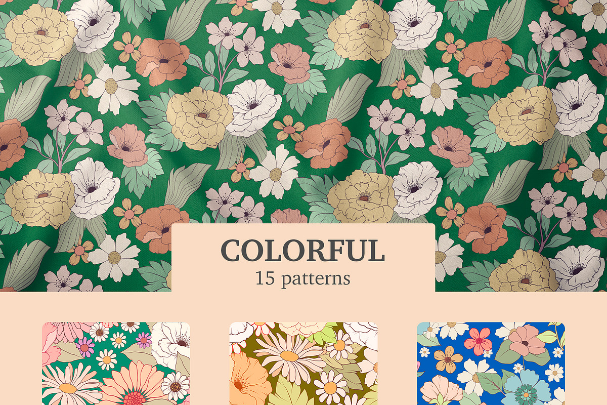 Groovy Summer - patterns collection, a Pattern Graphic by Alina Sh (Photo 3 of 10)