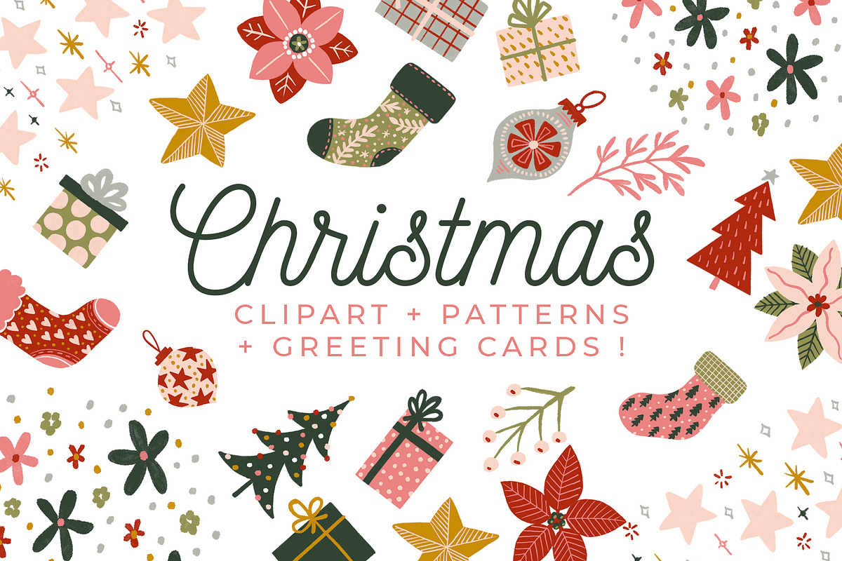 Christmas graphics & patterns, an Illustration by Laura Camoe (Photo 1 of 6)
