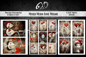 Mixed Media Love Mosaic