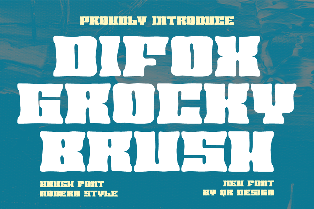Difox Grocky Brush, a Handwritten Font by QR Design Studio (Photo 1 of 7)