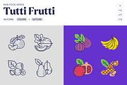Tutti Frutti / food icons, an Outline Icon by Elisabetta Calabritto (Thumbnail 1 of 6)