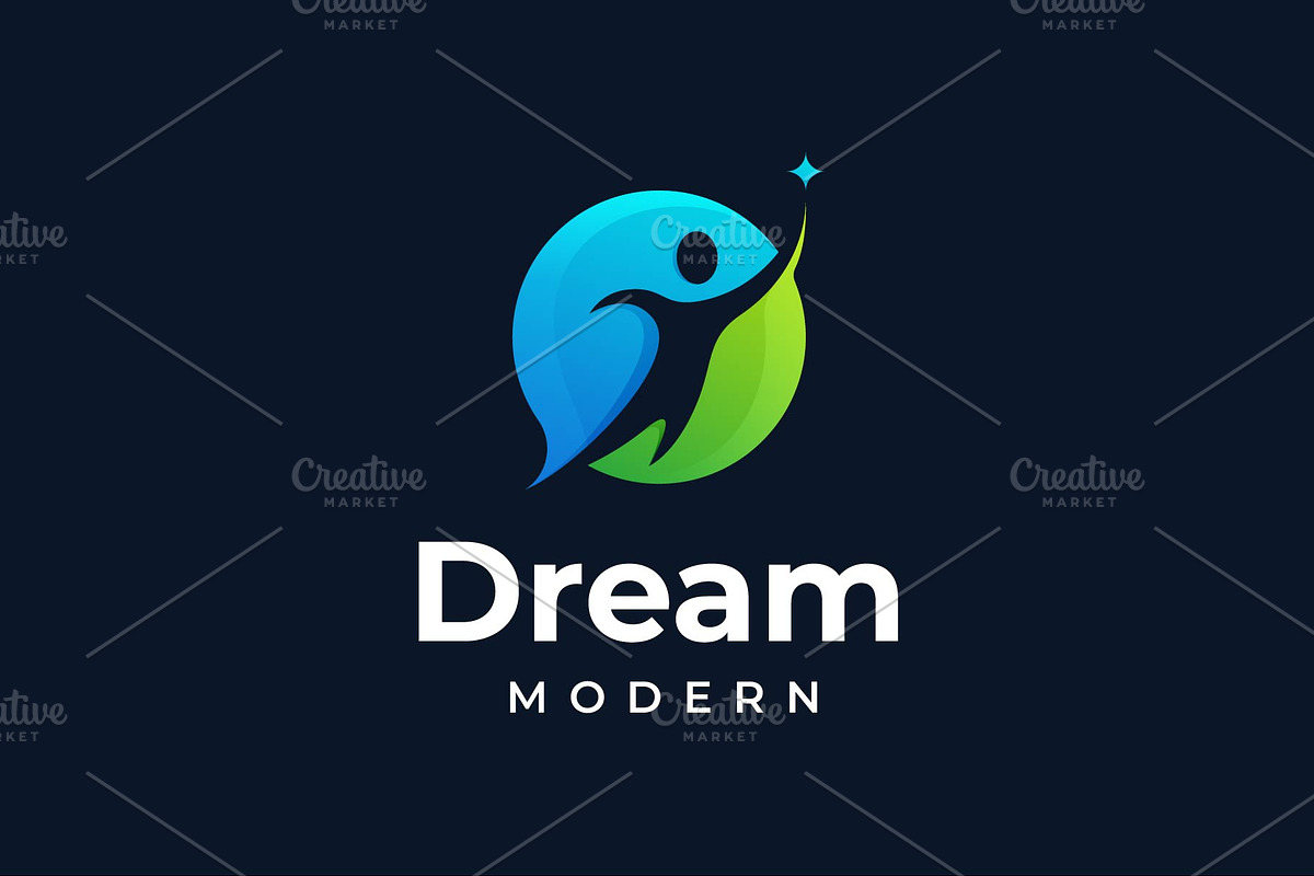 People Modern Logo, a Branding & Logo Template by BlackSweet_Studio