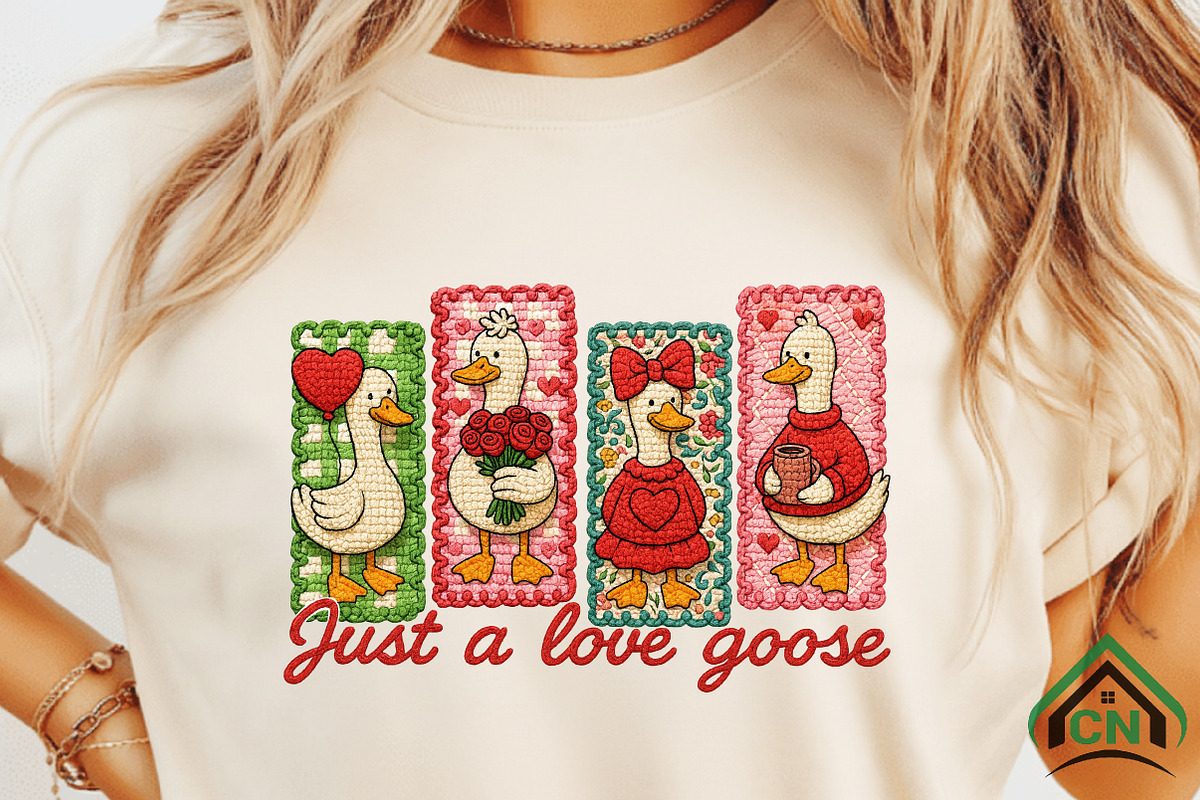 Faux Yarn Valentine Goose Coquette, an Illustration by Craft Nest (Photo 4 of 7)