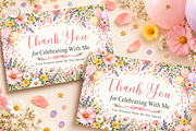 Wildflower Birthday Thank You Canva, a Marketing Template by KennedyStudio (Thumbnail 1 of 6)