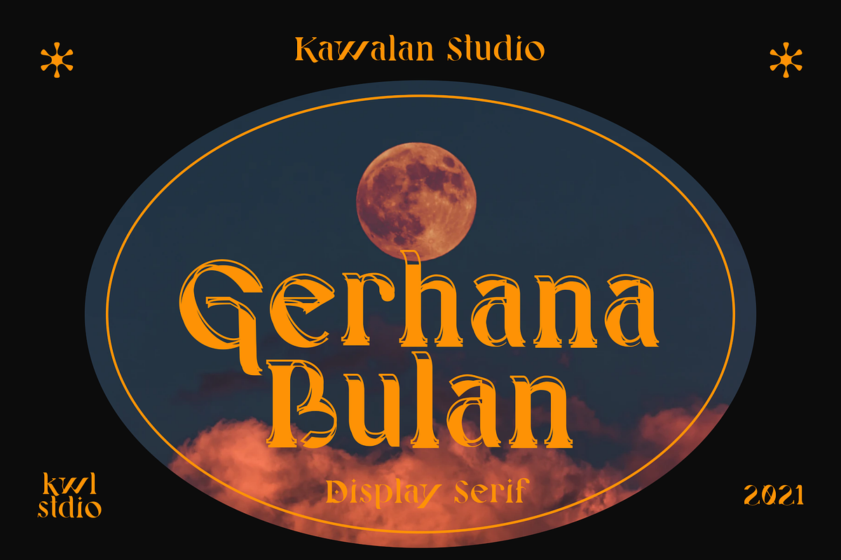 Gerhana Bulan, a Font by Kawalan Studio (Photo 1 of 8)