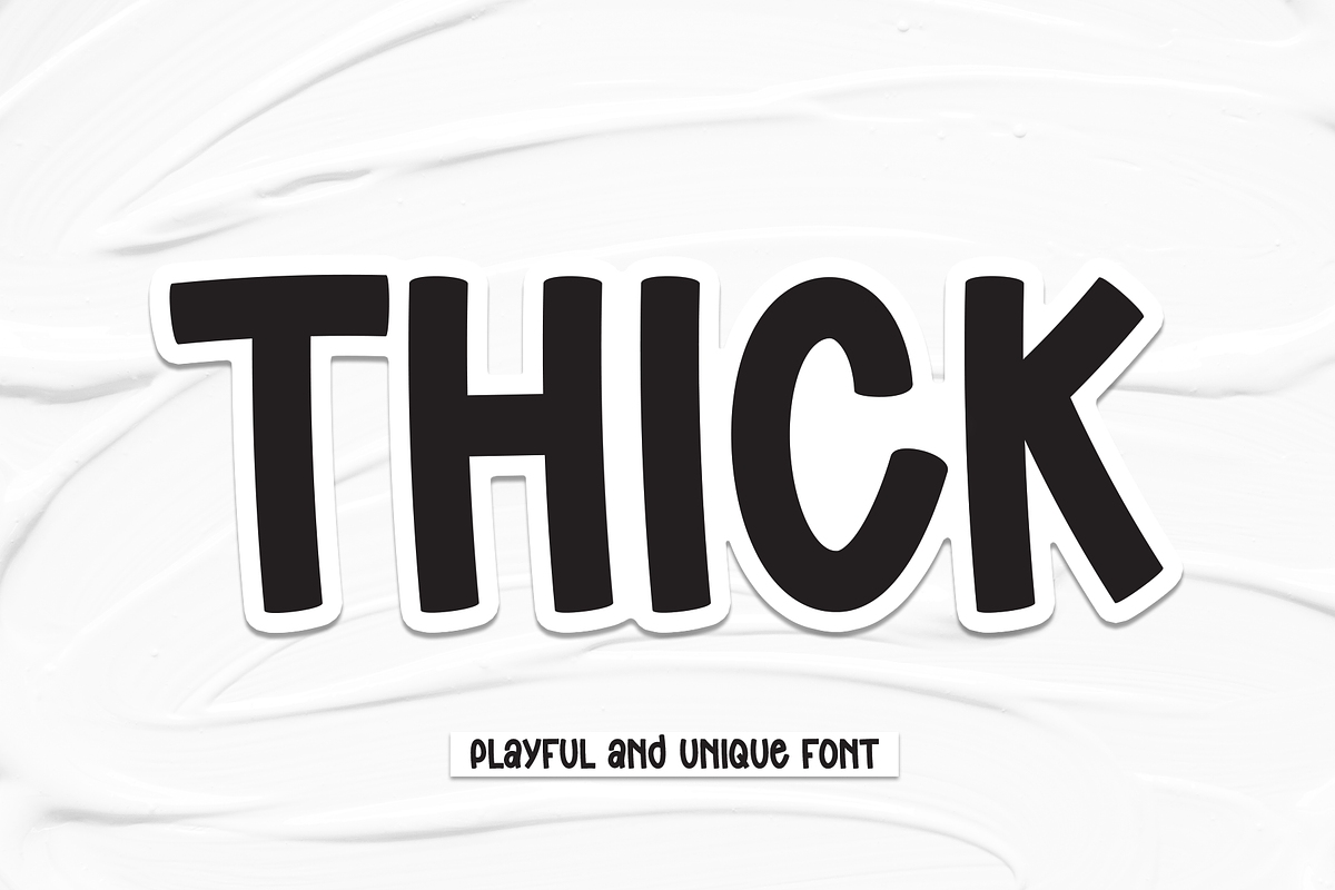 Thick | Script Font, a Script Font by Scratchones (Photo 1 of 8)