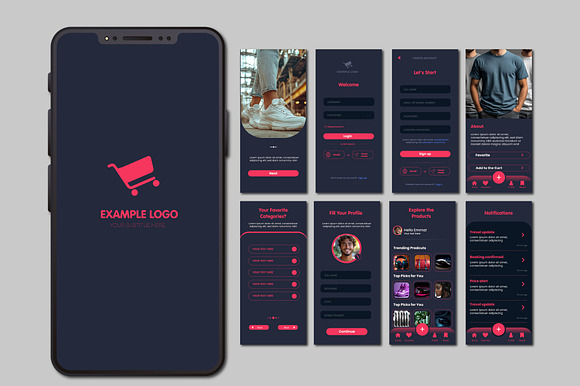 Shopping Mobile App UI Kit preview 2