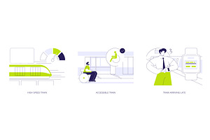 High-speed rail abstract concept, a Transportation Illustration by Visual Generation