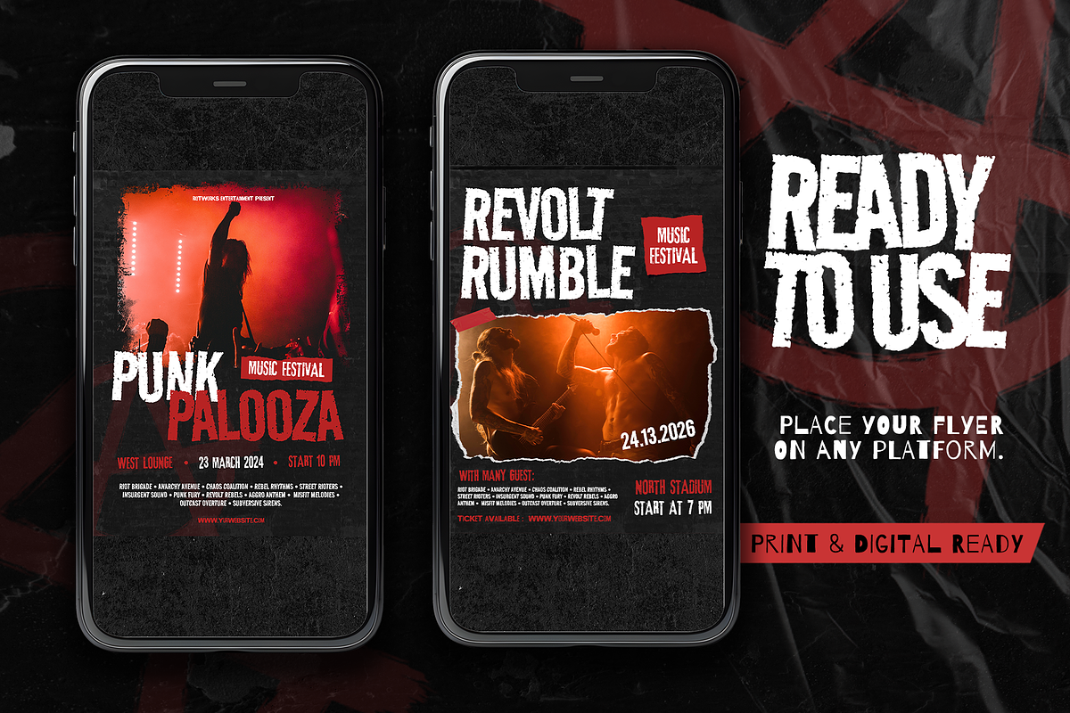 Rebellion - Music Flyer Templates, a Flyer Template by Inviline.co (Photo 6 of 7)