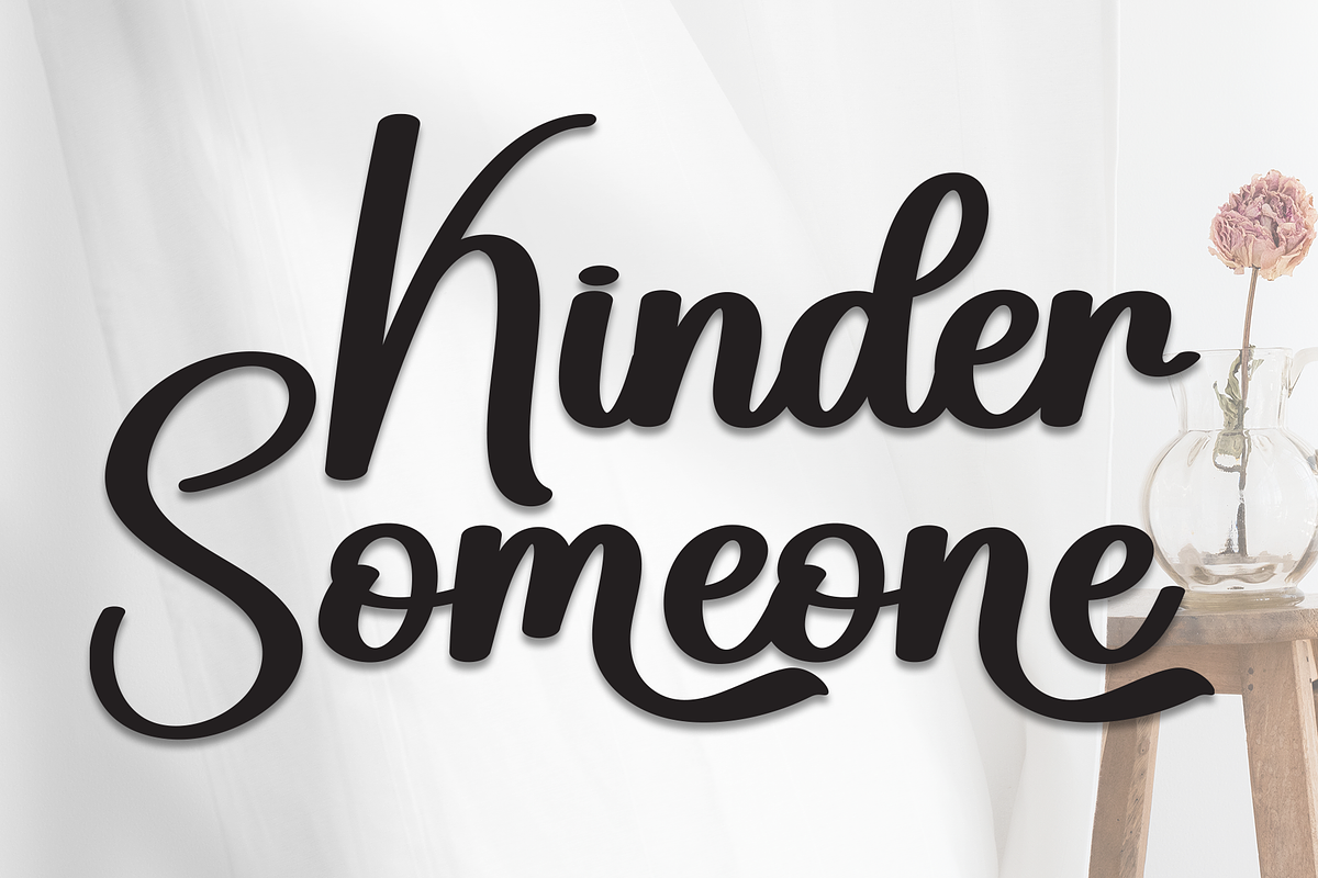 Kinder Someone | Script Font, a Handwritten Font by Scratchones (Photo 1 of 8)
