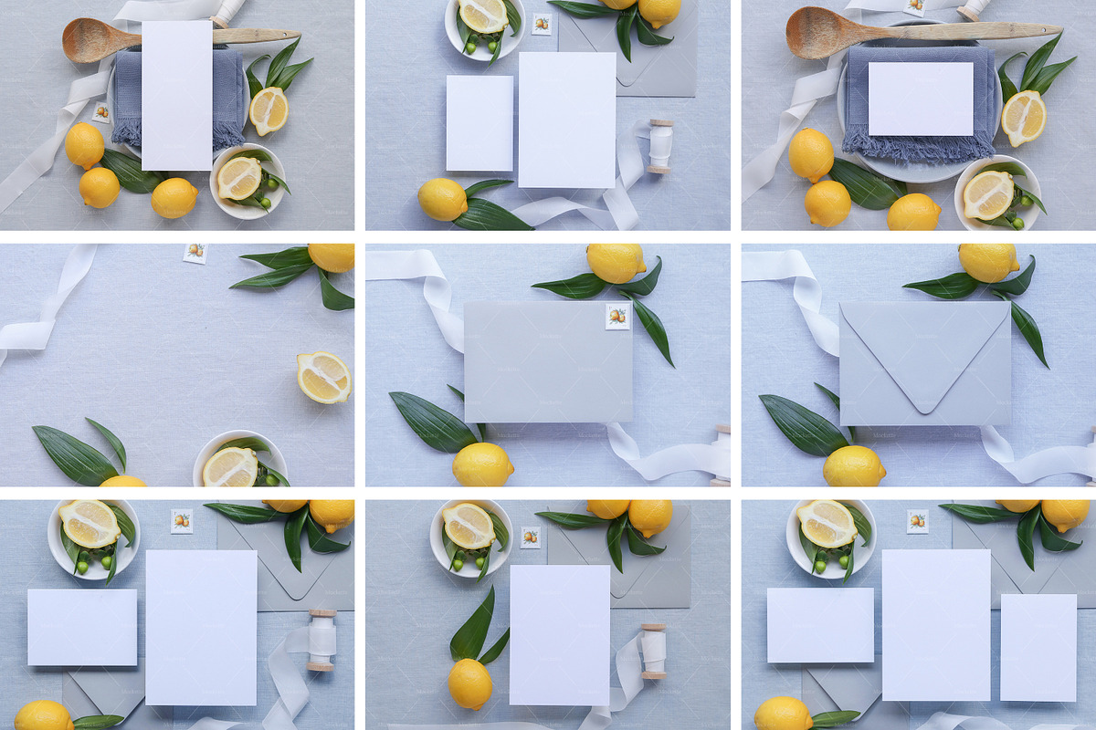 Lemon  invite mock up bundle stock photo containing mockup and mock up, an Arts & Entertainment Photo by Mockette (Photo 2 of 3)