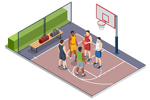 Isometric illustration of a, a Sport Illustration by Golden Sikorka