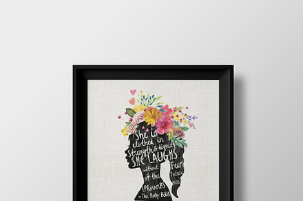 Christian Woman Floral Watercolor