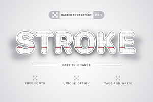 Stroke Paper - Editable Text Effect