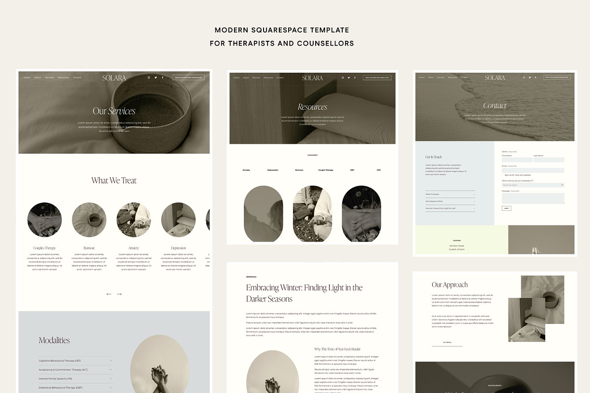 Therapist Squarespace Template, a Templates & Theme by Lexi by Design Studio (Photo 7 of 9)