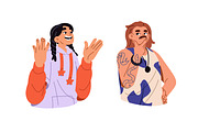 People with different emotions set, a Person Illustration by PaperTrident (Thumbnail 11 of 11)