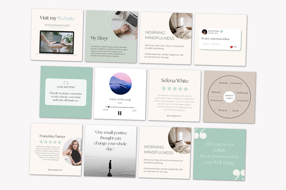 Wellness Instagram Templates preview 7