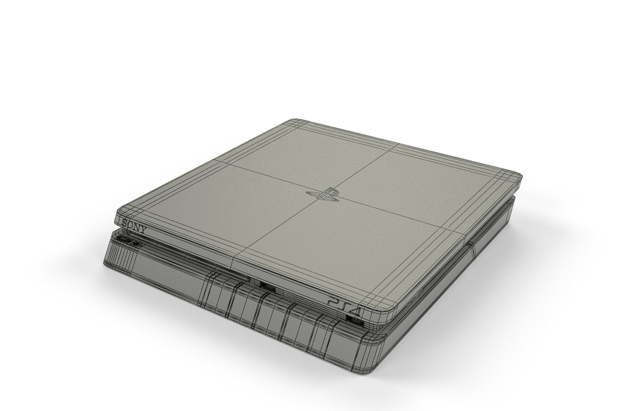 Sony PlayStation Slim (White), an Object 3D Model by Tedi Permana (Photo 6 of 6)