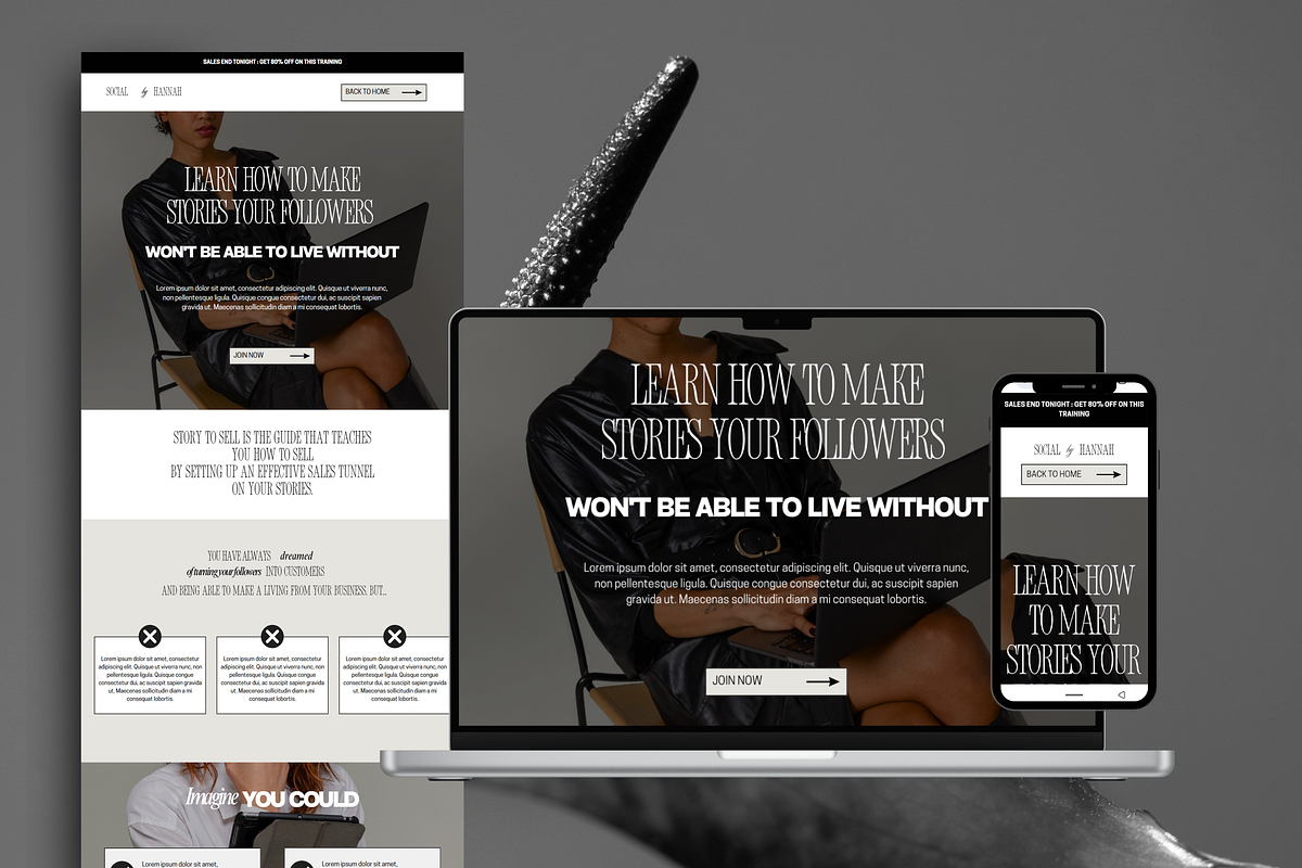 Canva sales page Website Template, a Landing Page Template by My Template Studio (Photo 3 of 6)