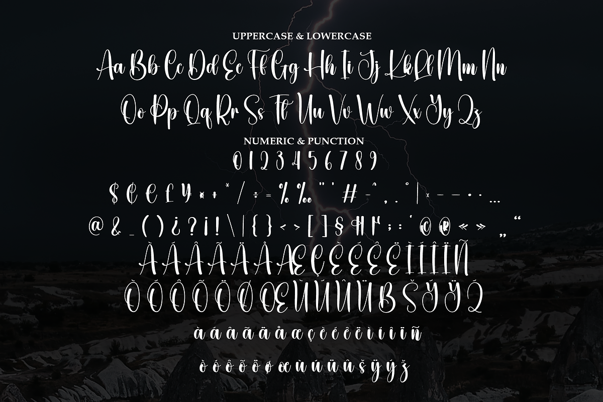 Winter Lightning | Script Font, a Handwritten Font by Scratchones (Photo 7 of 9)