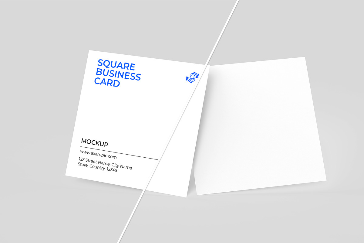 Square Business Card Mockup, an Advertising Mockup by graphypix (Photo 4 of 4)
