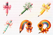 Coquette School Pencil Bow Clipart, an Illustration by CreationArt (Thumbnail 3 of 5)