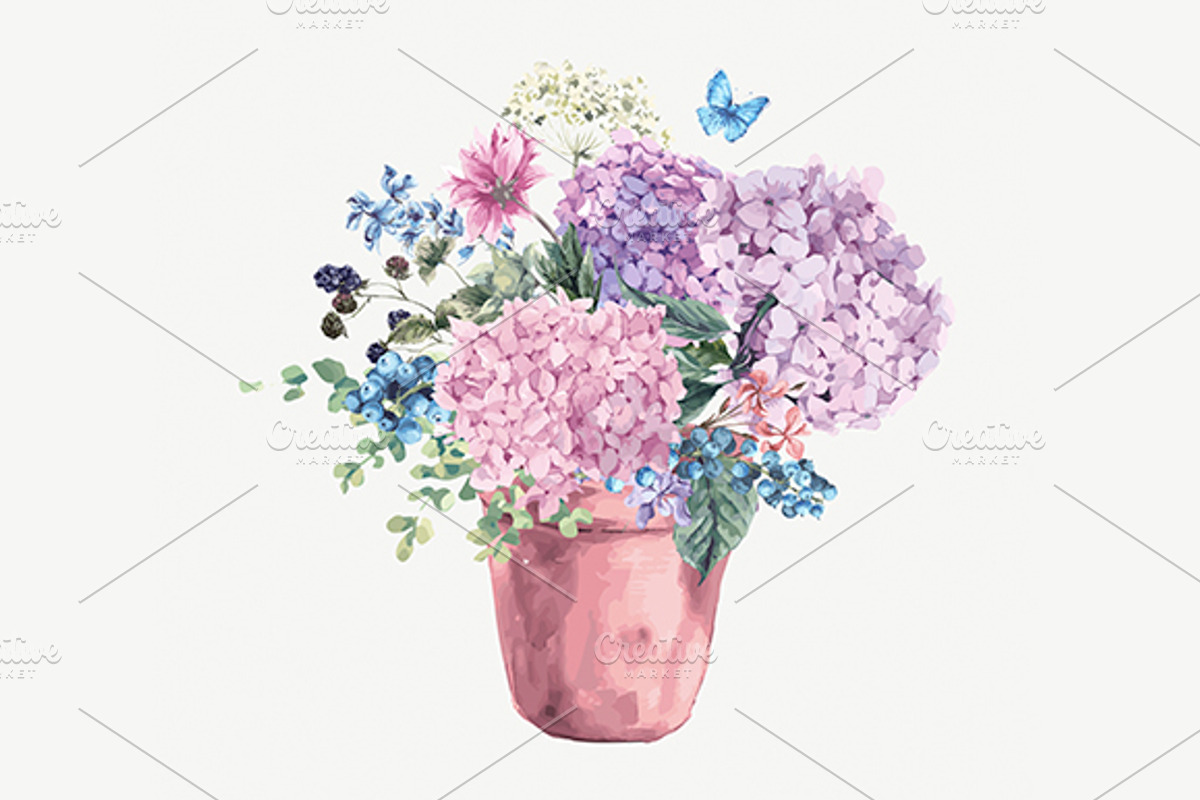 Blooming Hydrangia Cards, a Card Template by Depiano (Photo 4 of 8)
