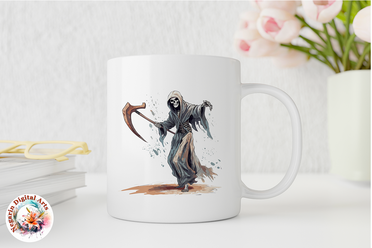 Watercolor Grim Death Reaper, an Object Graphic by Negarin Digital Art (Photo 5 of 11)