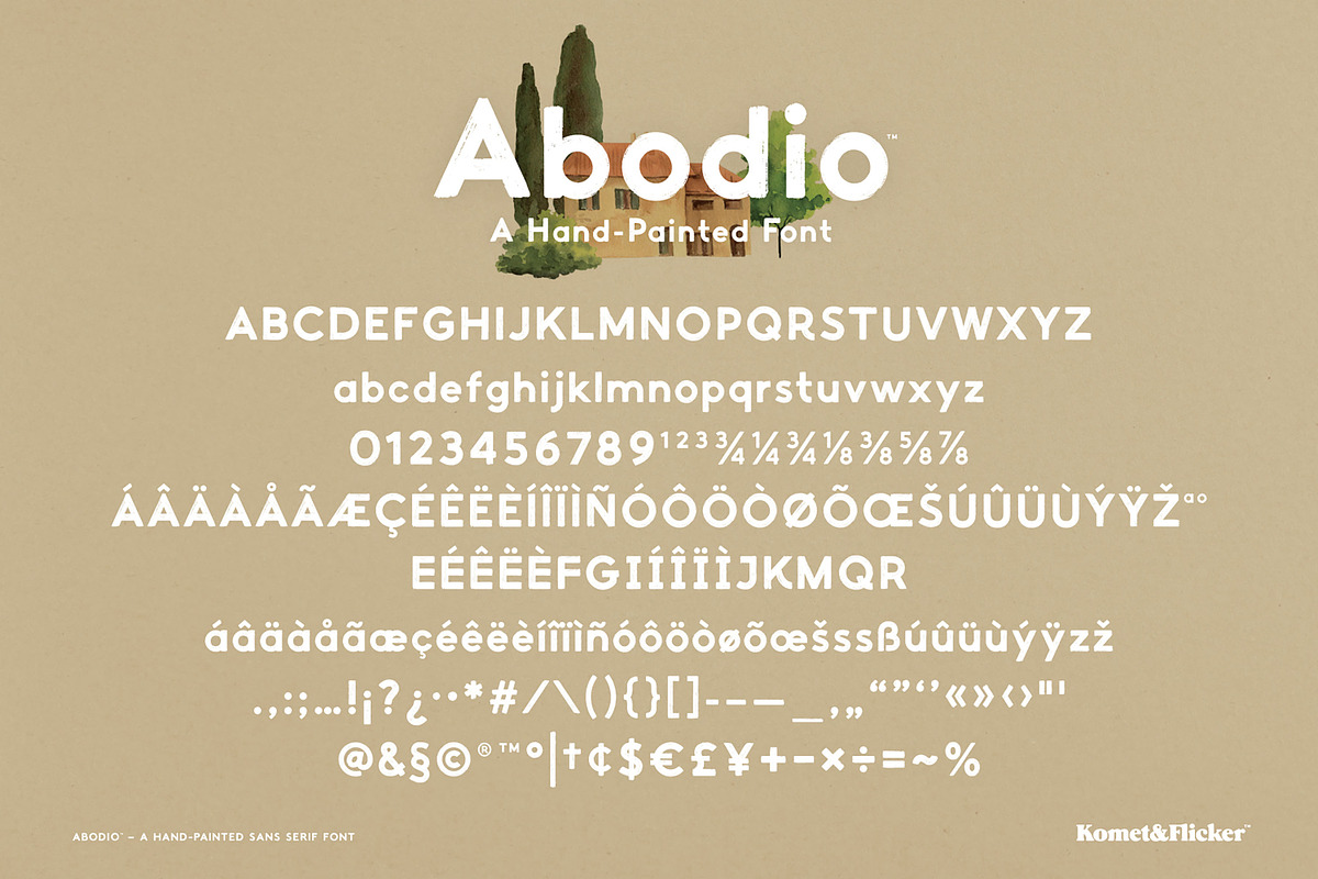 Abodio - A Hand-Painted Font, a Sans Serif Font by Komet & Flicker (Photo 15 of 15)