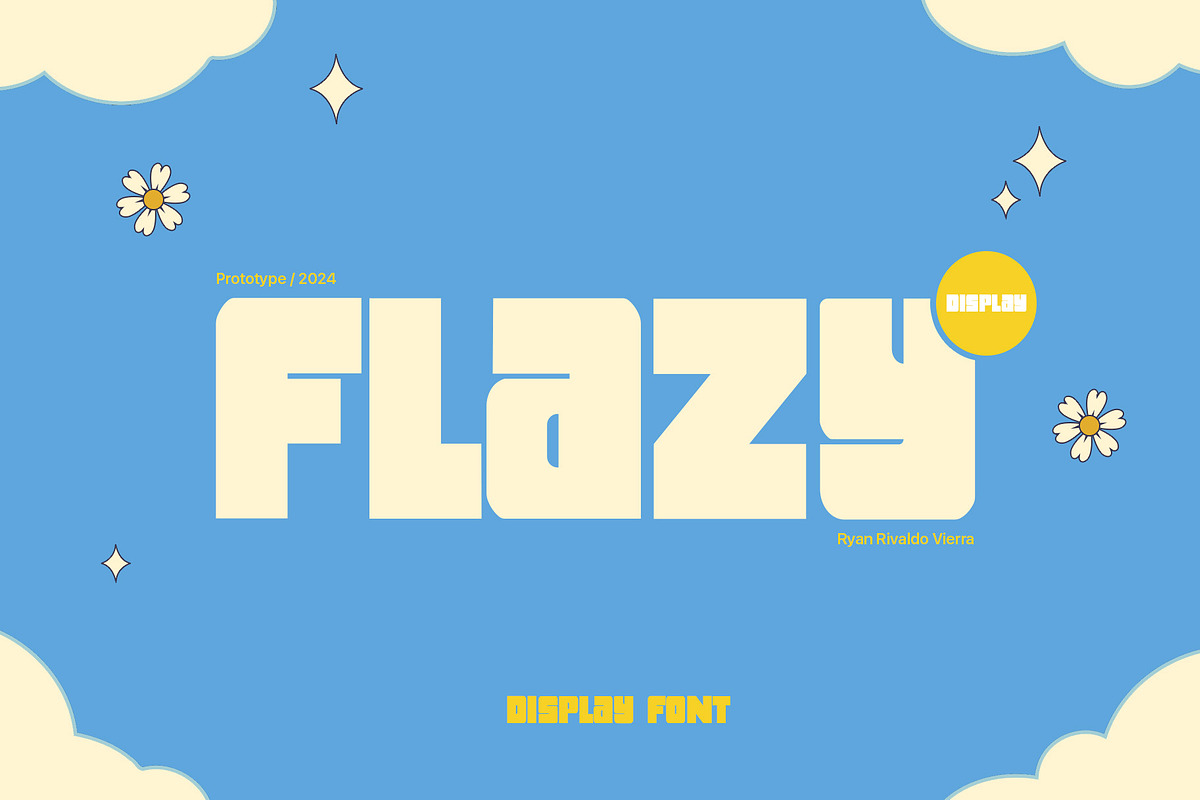 Flazy Display Font, a Font by Ryan Rivaldo Vierra (Photo 1 of 6)
