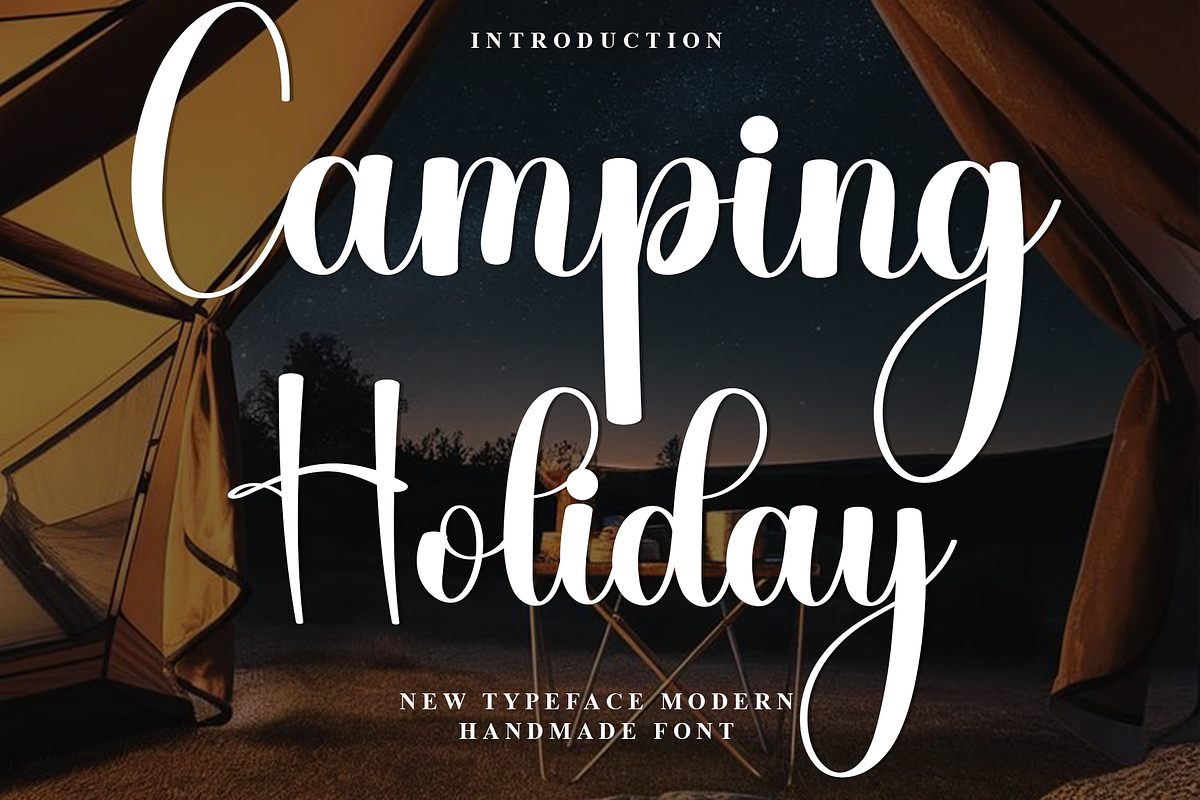 Camping Holiday, a Handwritten Font by FreshTypeINK (Photo 1 of 8)
