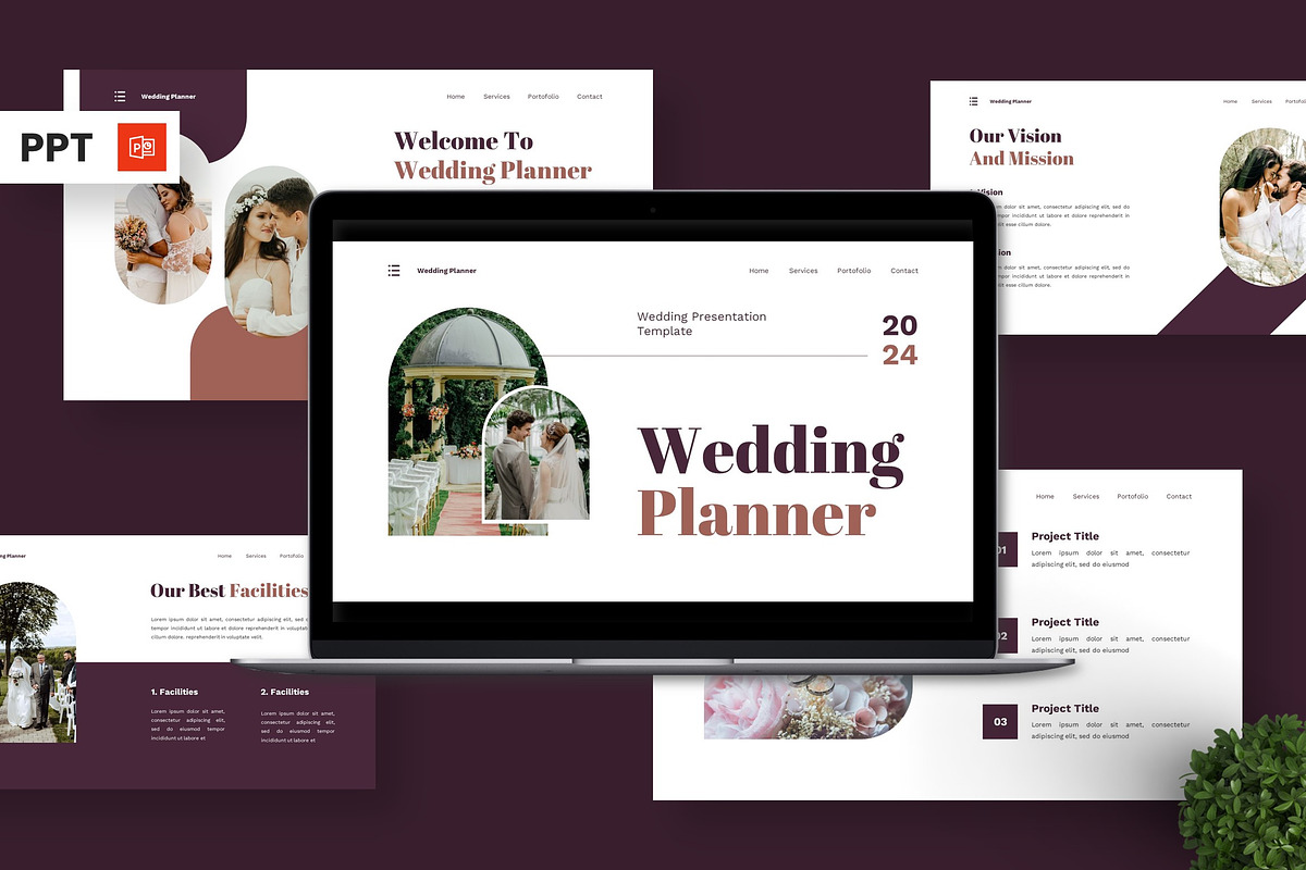 Wedding Planner - Weding Powerpoint, a Presentation Template by Deepslide Studio (Photo 1 of 6)