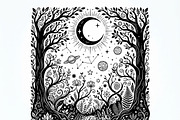 50 Mystical Galaxy Forest Silhouette, a Technology Illustration by Amazin_art (Thumbnail 11 of 33)