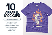 Bella 3650 Short Sleeve Tee Mockups, a Shirt Mockup by GraphicHero (Thumbnail 1 of 9)