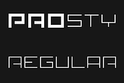 PROSTY Regular, a Sans Serif Font by Fontsphere (Thumbnail 1 of 3)