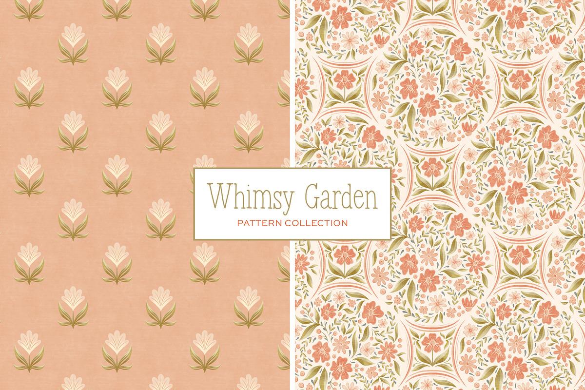 Whimsy Garden Floral Patterns, a Pattern Graphic by Eclectic Anthology (Photo 3 of 14)