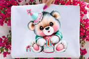 Whimsical Birthday Animals Clipart, a Seasonal Illustration by SVGArt (Thumbnail 5 of 5)