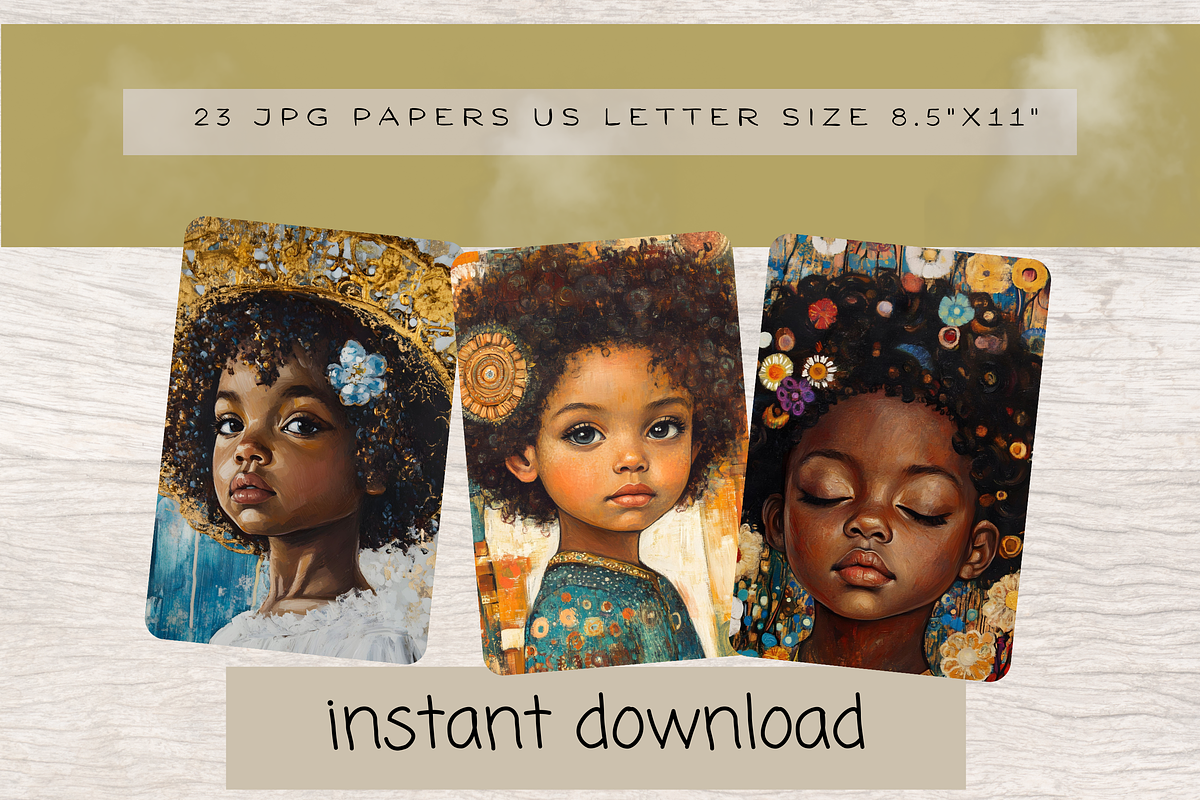 AFRICAN AMERICAN KIDS JUNK JOURNAL, a Person Illustration by Daring Digies (Photo 4 of 5)