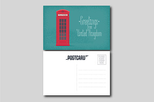 Postcard From Great Britain Vector