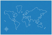 World Map Simple Vector, an Illustration by Skylars Art Supplies (Thumbnail 4 of 7)